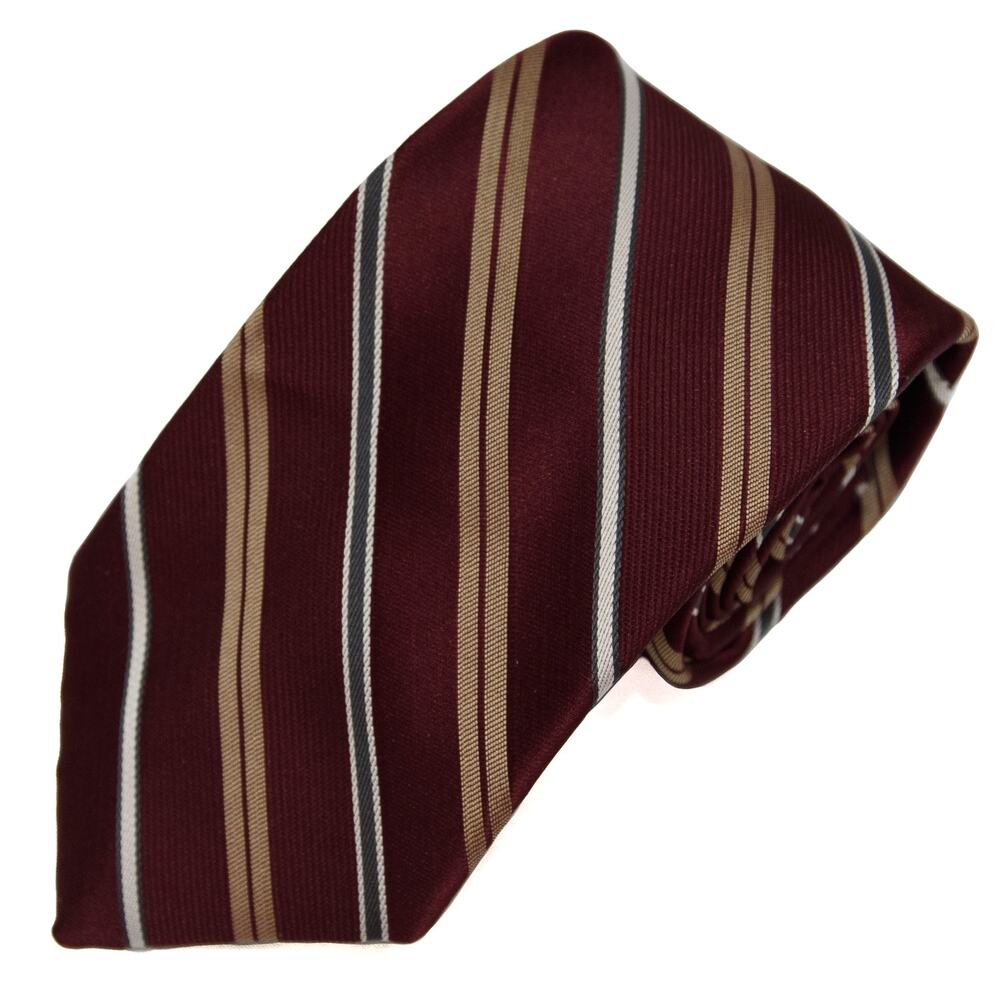 Vintage Sears Burgundy Striped 60's 70's Polyester Necktie